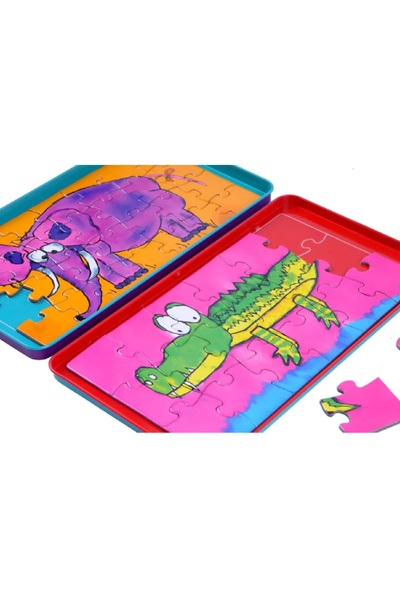 Purple Cow Puzzle cu Animale Magnetice
