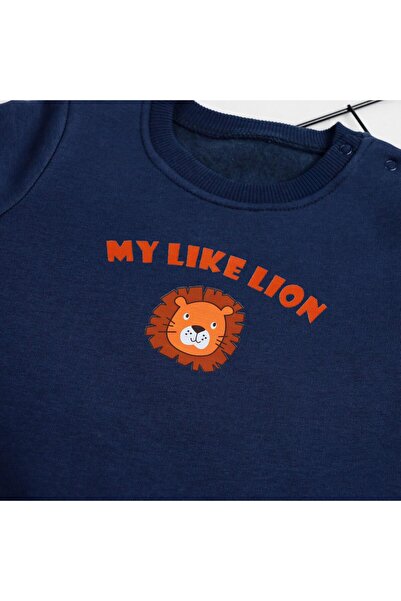 bebegci Baby Boy Set with Print Detail and 3'İp Panduflu