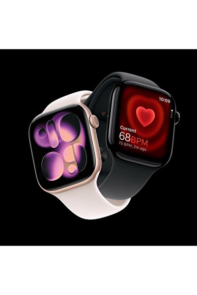 Apple Ceas Seria 11 GPS + Cellular 42mm Aluminiu Rose Gold, Curea Roz Pal M/L