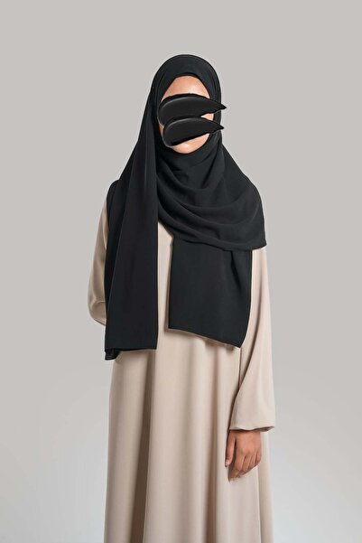 Emare Șal din mătase Medina - Negru