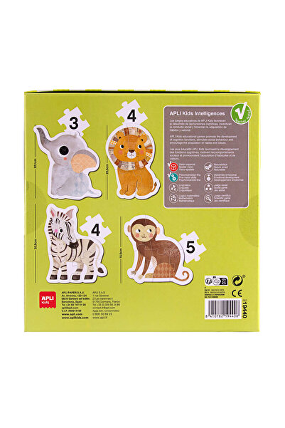 Aplı Primul meu Puzzle Progresiv APLI, Savana, 16 piese mari