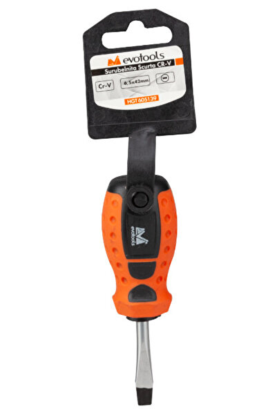 Evotools Short Screwdriver Cr-V ( - ) - Screwdriver dimensions 42 x 6.5 mm
