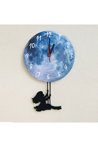 Genel Markalar Ayda Sallanan Kız Sarkaçlı Duvar Saati