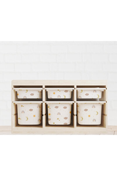 Chickiddies Trofast Gökyüzü Temalı Sticker - Çocuk Odası Oyuncak Düzenleme Et...