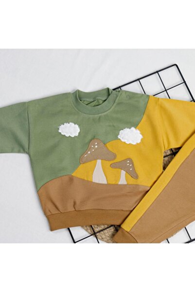 bebegci Mushroom Detailed 2-Piece Baby Boy Set
