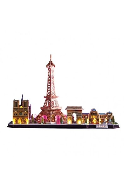 Cubic Fun Puzzle 3D LED City Line Paris 115 piese