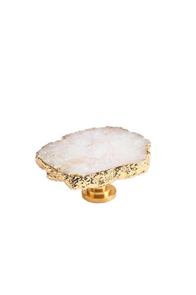 Onuvio Crystal and Semi-Precious Stone Knob Furniture Handle XL Size, Model M10 - White