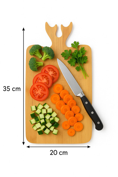 Single Ahşap Geyik Model Sunum Kesme Tahtası