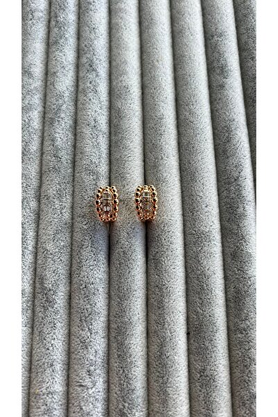 cansuaccessoire TAŞLI ÇELİK HALKA KÜPE