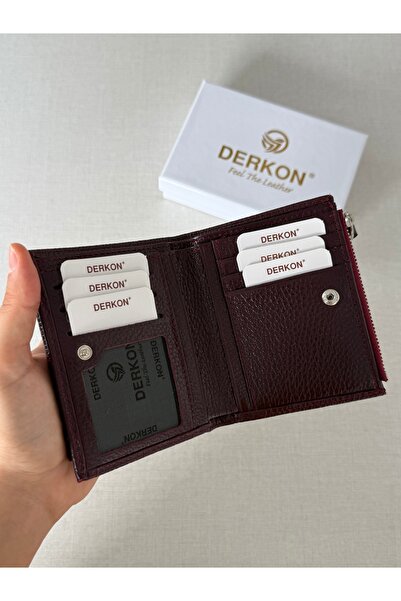 DERKON Yuhan Model Genuine Leather Wallet with Small Plenty of Card Slots That Can Fit in Any Bag
