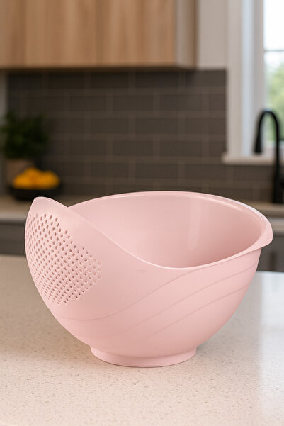 Melkan Home 4 Liter Rice Strainer and Pasta Strainer – Multi-Purpose Kitchen Straining Container |   Bpa Free Large Capacity