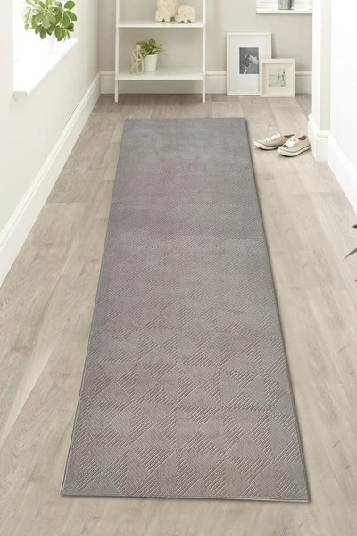 Dinarsu Costa L Desen Kahverengi Kaymaz, Modern, Şık Dokuma Halı (Özel Ölçü)