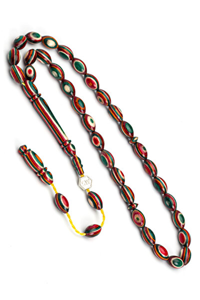 OTTOTESBİH Certified System Tassel 6X10Mm Barley Cut Camphor Wood Prayer Beads