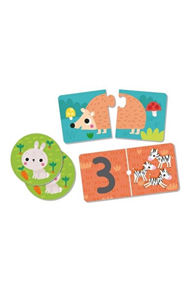 Aplı Set 3 jocuri Animale : puzzle, domino, memorie, Kids, Carton, Multicolor