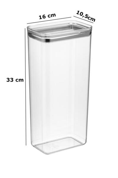 Geseus Long Rectangular Airtight Food Storage Container 6 Pieces 4100 ml