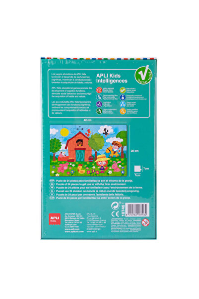 Aplı Vzdělávací puzzle Na farmě, 24 dílků, 3 roky+