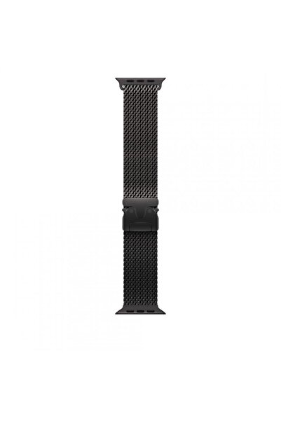 Apple Ceas 49mm, titan negru, curea Milanese Loop - Mărime mică