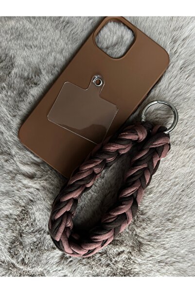 Poshy Atelier Phone Strap Compatible with All Phones Charm Camera Drawstring Wrist Knit