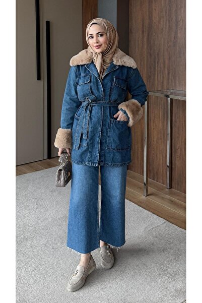 QALVE سترة الدنيم فروي