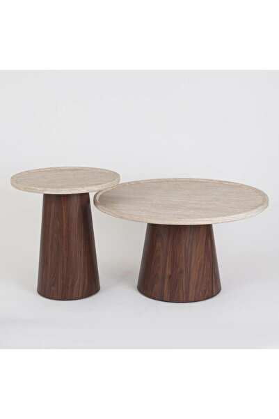 Vi Markets طقم طاولتين بتصميم عصري من الخشب MDF