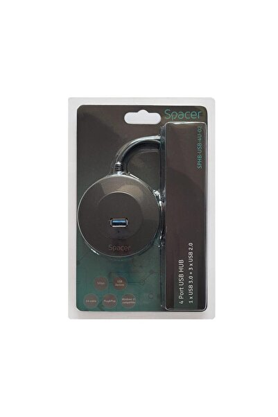Spacer Εξωτερικός διανομέας USB 3.2, μαύρος