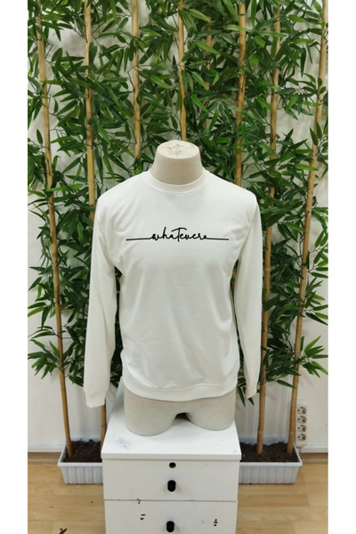 Butik Men's Long Sleeve Printed Two Thread Sweat