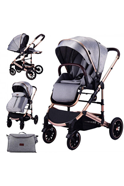 L-Sun Baby stroller 0-36 months, suspension, reversible bassinet, reclining and seated positions, rubber w