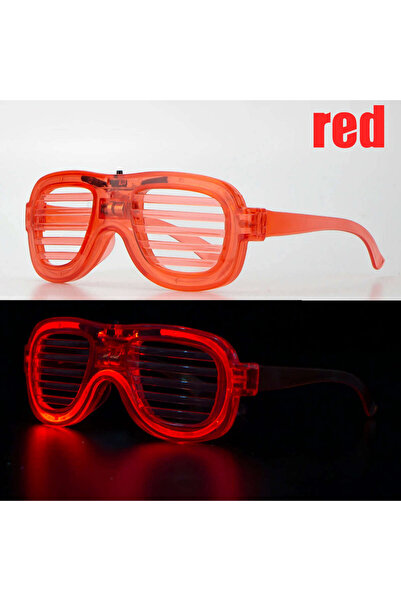 ZERO LAND Lvsqvr Red Led Light up Party Glasses - Neon Glow Strip Glasses (232918) 3 Modes