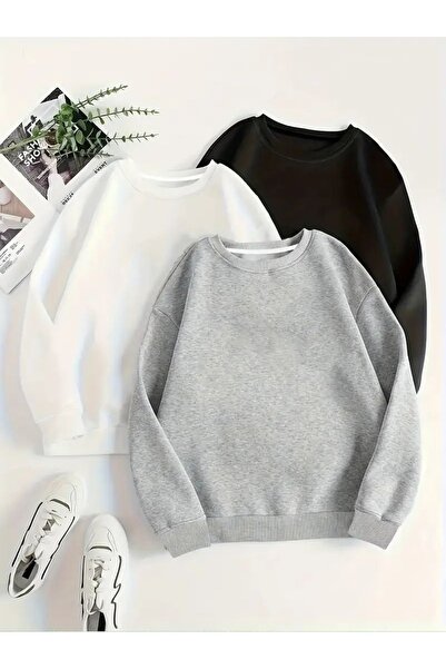 HerTarzınTrendi Nou sezon Pulover unisex cu gâtul în formă de O din lână pola...