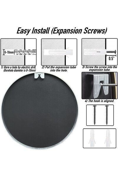 BUNCA Acrylic Round Wall Mounted Mirror - Modern Shatterproof Safe High Clarity Mirror, Decorative Mirrors 🪞