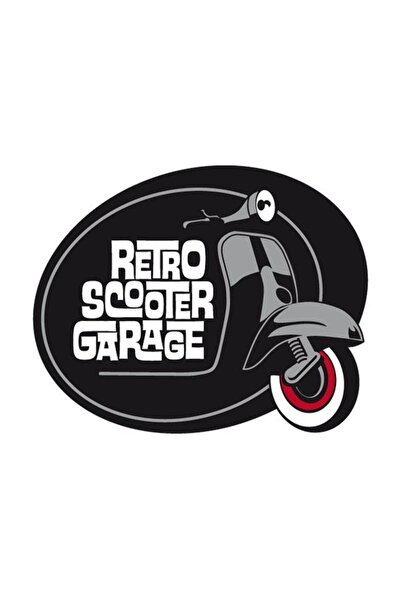 Hobi Butik Retro Scooter Araba, Motorsiklet, Kask, Laptop,cam Sticker 14x10 cm
