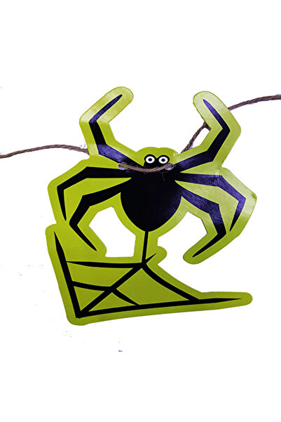 ZERO LAND Lvsqvr Spider Shaped Hanging Halloween Pennant Banner Bunting (230236) 2 Meters