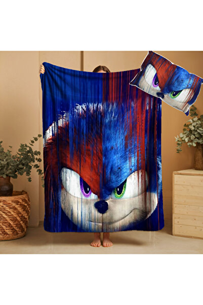 ACONCEPT Sonic Themed Baby Children's Welsoft Soft Blanket & Pillowcase Sleep...