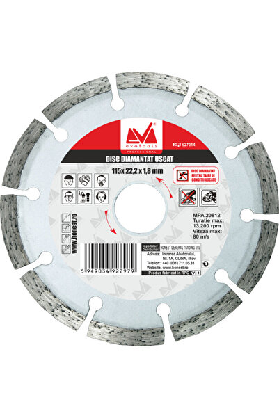 EvoTools Professional Δίσκος ξηρού διαμαντιού ETP 230 mm 3 mm