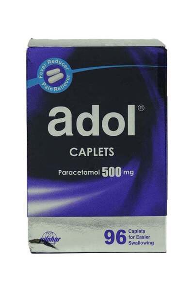 Adol Paracetamol Caplets 500mg 96 Capsules