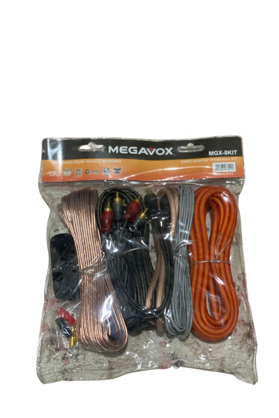 akınsound MEGAVOX MGX-8KIT 8ga Tesisat Kablosu 2 Adet Y Kablo Hediyeli