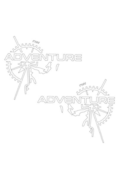 Oracal Set 2 Stickere Off Road Adventure cu Busola (stanga+dreapta), alb