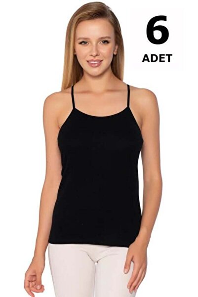 Tutku Kadın Atlet Ribana Kumaş İp Askılı 6 Adet Pamuk Kaliteli Yüksek Kalite