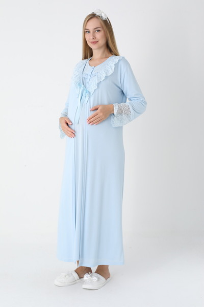 Lohussa Γυναικείο Σετ Νυχτικό Μακρυμάνικο Χειμερινό Σετ Νυχτικό Μητρότητας με...