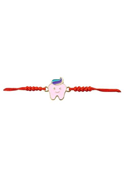 GOLD MARKET Set of 10 Martisor bracelets for children, metal and textile, on colored card