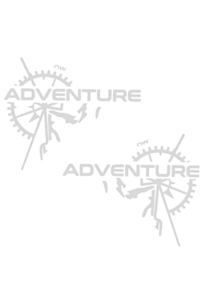 Oracal Set 2 Stickere Off Road Adventure cu Busola (stanga+dreapta), argintiu