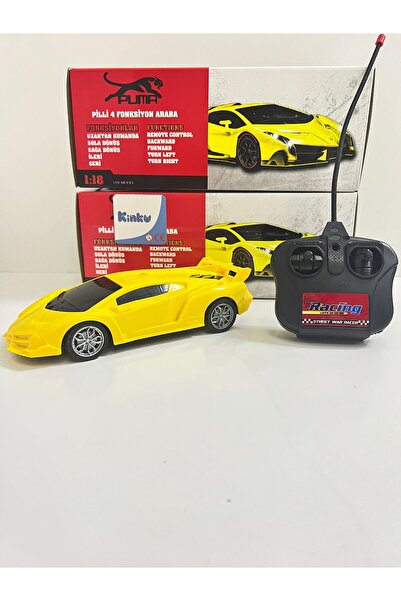 KİNKU Full Fonksiyon Uzaktan Kumandalı Pilli Yarış ArabasI 30X10 CM [MAVİ-KIRMIZI -SARI] RENKLERİ MEVCUT