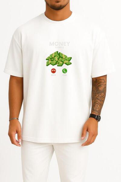 Bahriyeli Collection supradimensionat Money Is Calling - Tricou unisex cu des...