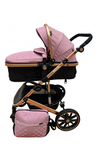 L-Sun Cărucior Bubu-Still Sun 2 în 1, suspensie dublă, căptușit, 0-36 luni, roz