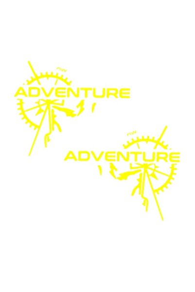 Oracal Set 2 Stickere Off Road Adventure cu Busola (stanga+dreapta), galben