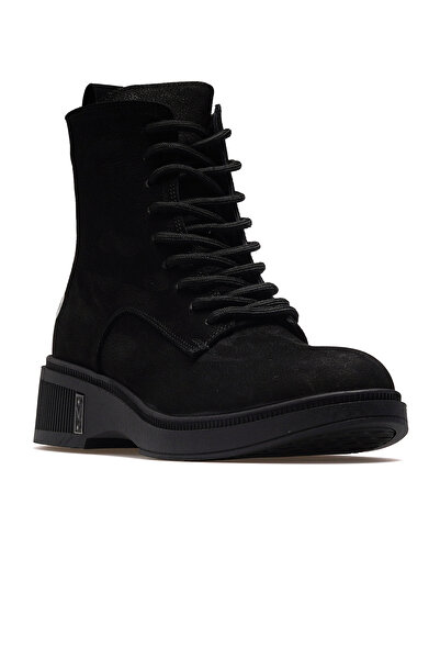 Mammamia Γυναικείες μπότες από γνήσιο δέρμα Casual Boots 25k D25kb-8140 Z Black Nubuck