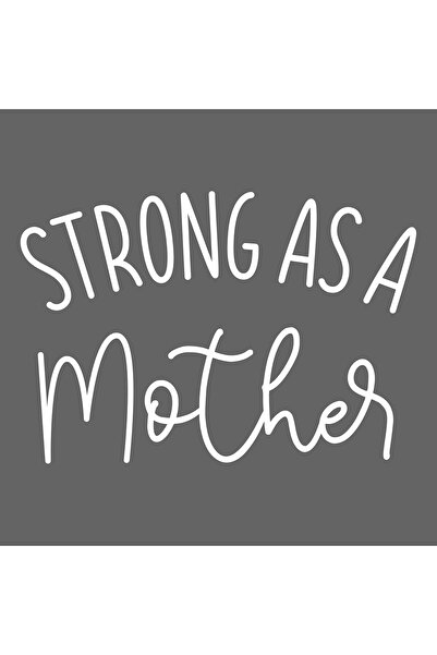 Generic تيشيرت مطبوع عليه عبارة "قوية كالأم" (تصميم أمي)، من القطن، من سوق الطباعة للسيدات