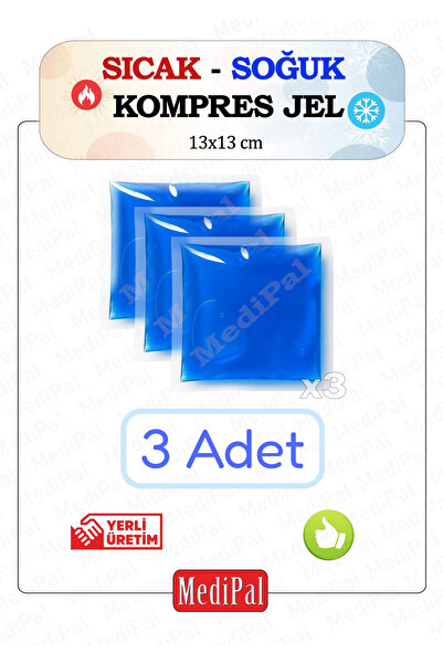 MediPal 3 Adet Termojel - Mavi - Cold Pack - Buz Paketi - Sıcak Soğuk Kompres...