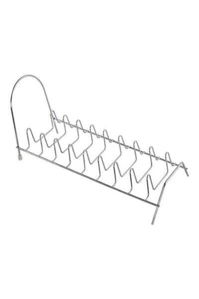 DELCASA رف أطباق 8 صفوف، فضي، 12 سم