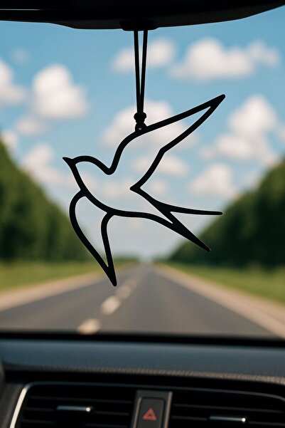 VENON Ornament metalic pentru oglindă retrovizoare, în formă de rândunică, cu motiv pentru agățat mașină, accesoriu auto, ornament pentru mașină